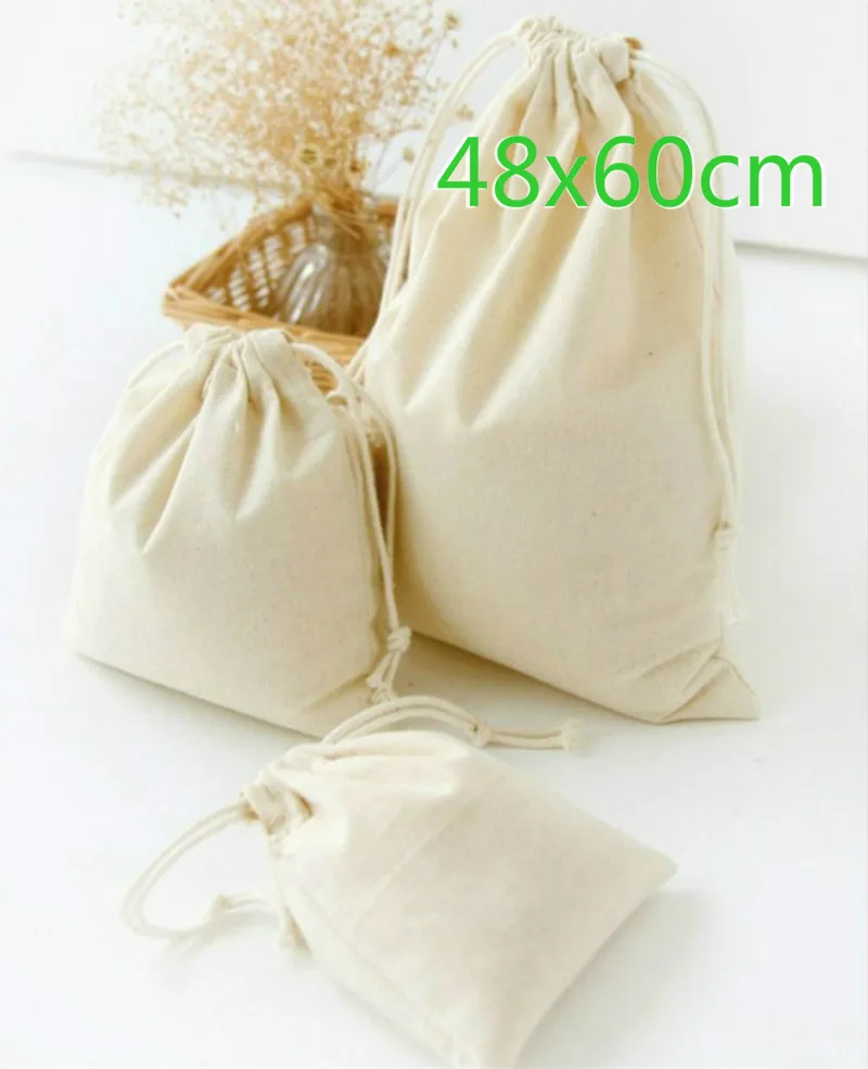 1pcs 48x60cm Reusable Cotton Drawstring Gift Bag Wedding Christmas Use Sachet Storage Charms Packaging Bag
1pcs 48x60cm Reusable Cotton Drawstring Gift Bag Wedding Christmas Use Sachet Storage Charms Packaging Bag