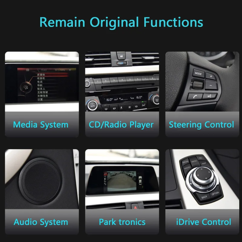 Мультимедийный плеер CarPlay для BMW 320/325/330/M3 поддержка контроллера iDrive с левым рулем
