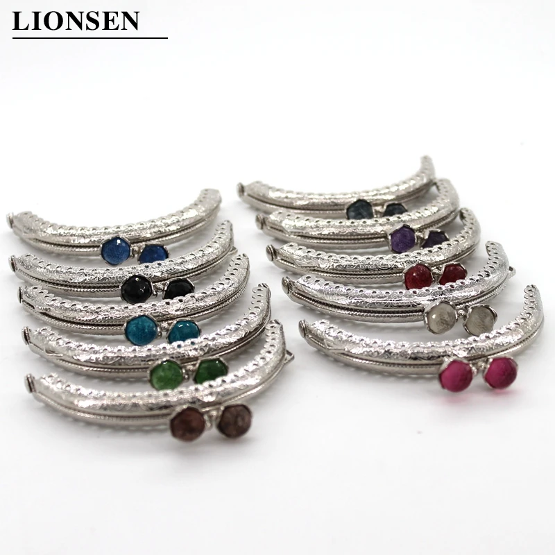 LIONSEN 8 5 см коралловые бусины в форме головы лотоса металлическая ручка-каркас для