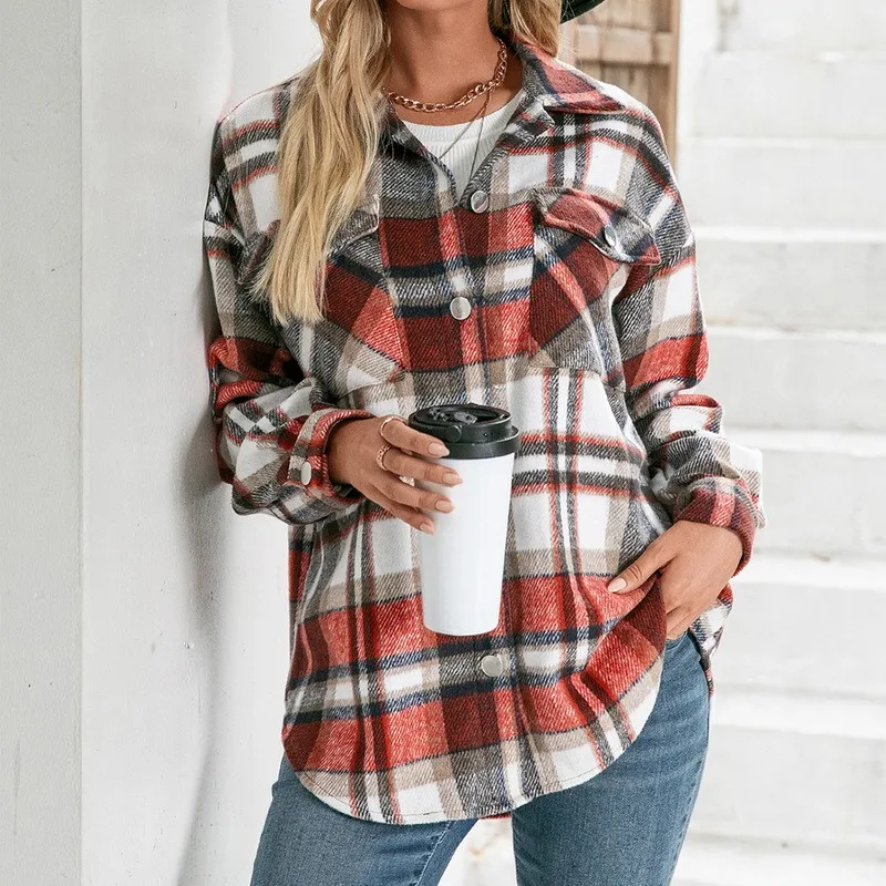 Women Green Plaid Shirt Jacket Women Tops And Blouse 2021 Winter Thick Wool Shirt Coat Casual long Skeeve Plus Size Shirt Female
Women Green Plaid Shirt Jacket Women Tops And Blouse 2021 Winter Thick Wool Shirt Coat Casual long Skeeve Plus Size Shirt Female