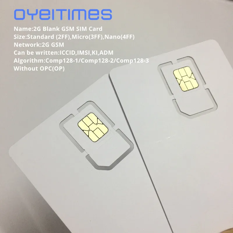 OYEITIMES 2G GSM sim карта пустая Мобильная ICCID IMSI PIN PUK ADM KI COMP128 compith без OP/OPC|SIM-карты для