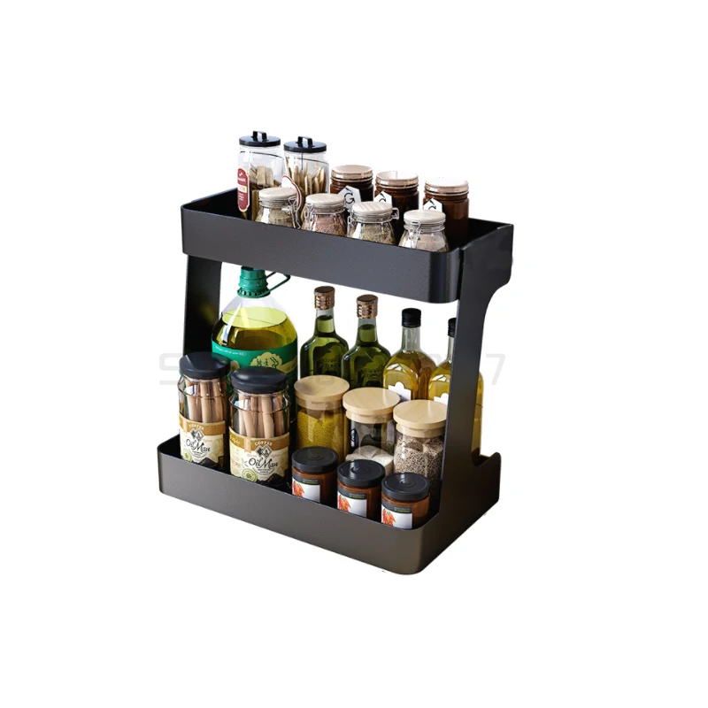 Kitchen seasoning rack desktop double-layer multifunctional seasoning storage rack stainless steel seasoning rack
Kitchen seasoning rack desktop double-layer multifunctional seasoning storage rack stainless steel seasoning rack
