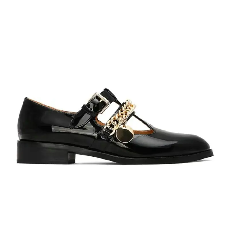 Sianie Tianie 2021 Spring Genuine Natural Leather Punk Gothic Round Toe Womens Shoes T-strap Girls Mary Janes With Metal Chain
Sianie Tianie 2021 Spring Genuine Natural Leather Punk Gothic Round Toe Womens Shoes T-strap Girls Mary Janes With Metal Chain