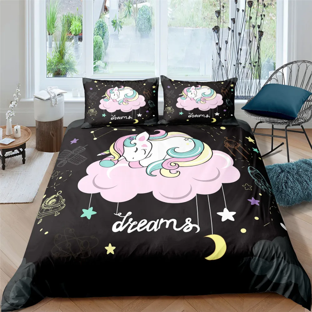 Black Unicorn Bedding Set Cartoon Kids Fashion 3d Duvet Cover Sets Comforter Bed Linen Twin Queen King Single Size Dropshipping
Black Unicorn Bedding Set Cartoon Kids Fashion 3d Duvet Cover Sets Comforter Bed Linen Twin Queen King Single Size Dropshipping