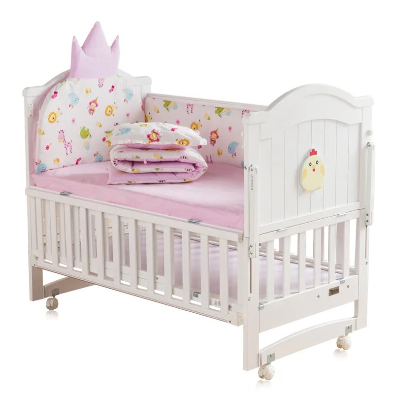 Crib baby bb bed cradle bed multifunctional child newborn stitching bed solid wood unpainted bed 
Crib baby bb bed cradle bed multifunctional child newborn stitching bed solid wood unpainted bed