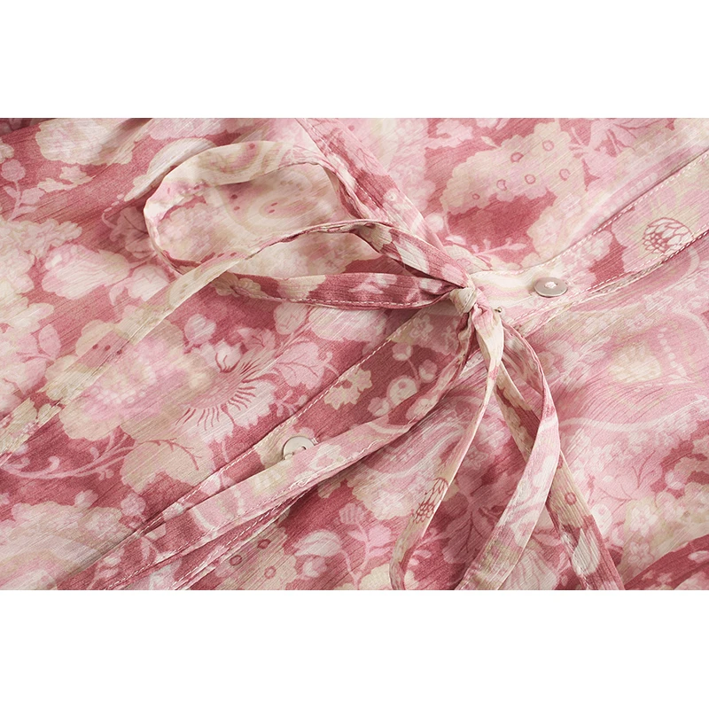 Za Vintage Chiffon Women Flower Print Dress Long Sleeve Transparent Sexy Sashes Midi Dresses Female Chic Elegant Vestidos
Za Vintage Chiffon Women Flower Print Dress Long Sleeve Transparent Sexy Sashes Midi Dresses Female Chic Elegant Vestidos