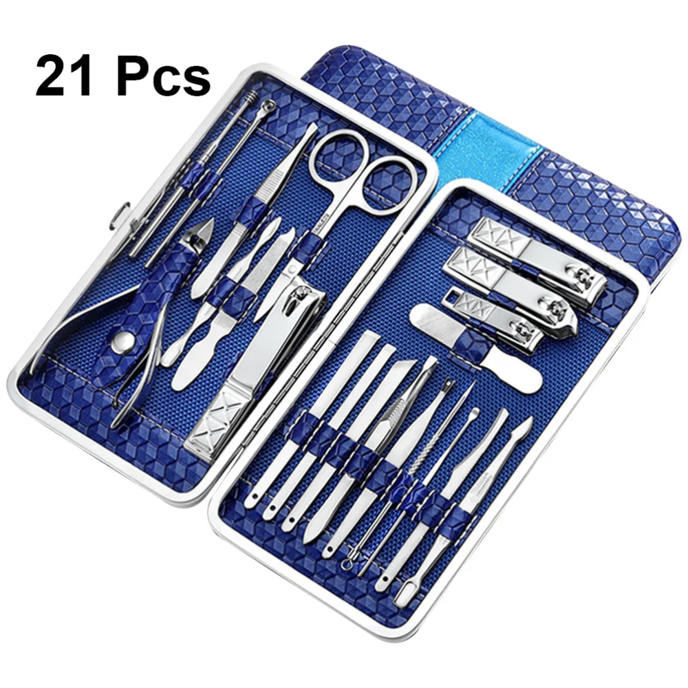 21Pcs Professional Nail Art Tools Stainless Steel Nail Clipper Cutter Trimmer Nail File Set (Black)
21Pcs Professional Nail Art Tools Stainless Steel Nail Clipper Cutter Trimmer Nail File Set (Black)