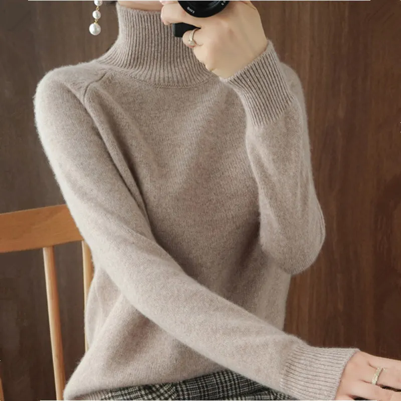 New Autumn and Winter Cashmere Sweater Women Knitted Turtleneck Thickened Pullover Casual Jumper Large Size Tops
New Autumn and Winter Cashmere Sweater Women Knitted Turtleneck Thickened Pullover Casual Jumper Large Size Tops