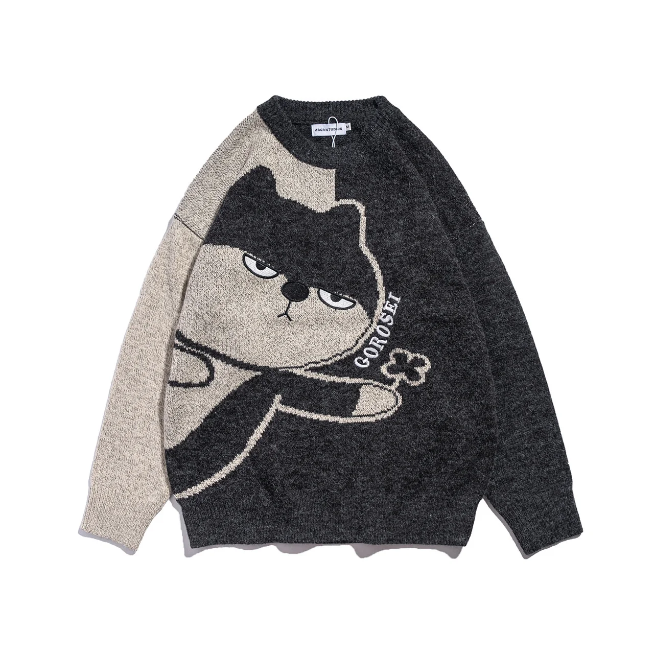 Men's Cartoon Bear Jacquard Sweaters Color Contrast Loose Cotton O Neck Kintwear Hip Hop Pullover Sweater for Couples
Men's Cartoon Bear Jacquard Sweaters Color Contrast Loose Cotton O Neck Kintwear Hip Hop Pullover Sweater for Couples