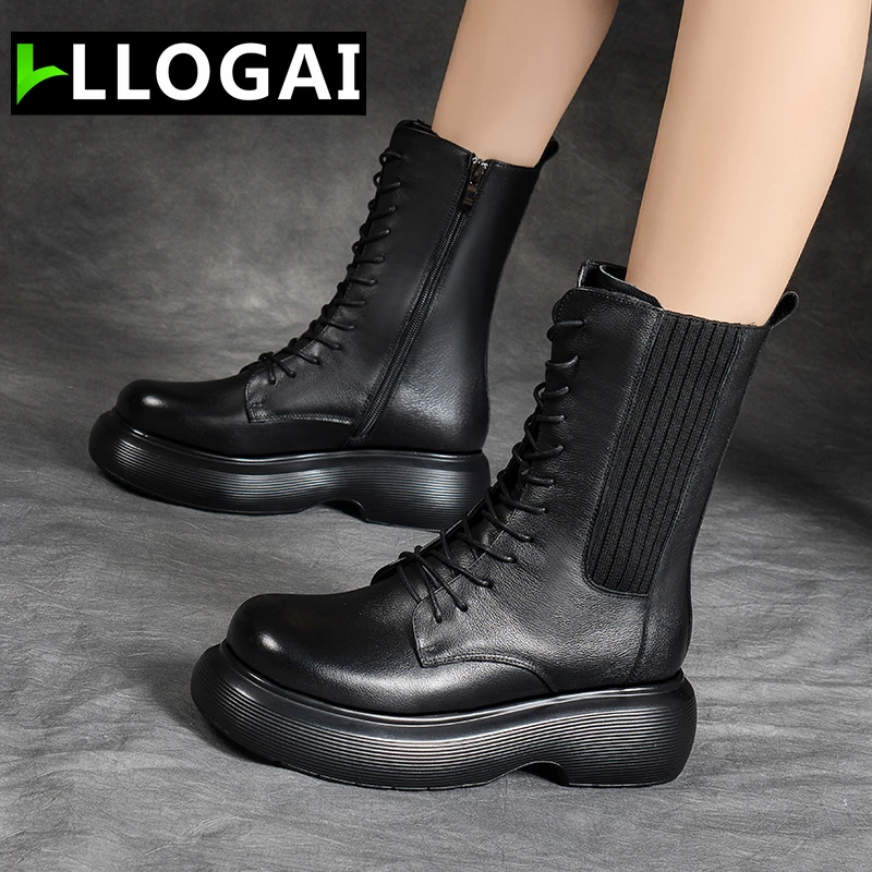 Lace-up Short Boots 2021 Winter New Martin Boots Women Thick-soled Ankle Boot Fashion Round Toe Platform Zipper Motorcycle Boots
Lace-up Short Boots 2021 Winter New Martin Boots Women Thick-soled Ankle Boot Fashion Round Toe Platform Zipper Motorcycle Boots