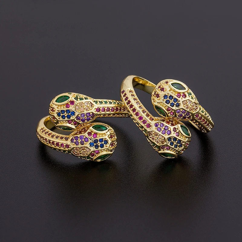 Hot Sale New Fashion Classic Snake Rings Copper Zircon Rainbow Luxury Crystal Adjustable Ring For Women Charm Party Dance Gifts
Hot Sale New Fashion Classic Snake Rings Copper Zircon Rainbow Luxury Crystal Adjustable Ring For Women Charm Party Dance Gifts