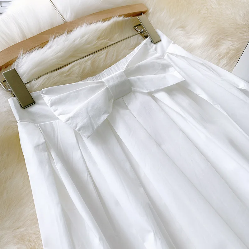 Bowknot Skirt Women 2021 Summer Retro White Elastic High Waist Slim Umbrella Skirt New Simple Sweet Pleated Skirt Free Shipping
Bowknot Skirt Women 2021 Summer Retro White Elastic High Waist Slim Umbrella Skirt New Simple Sweet Pleated Skirt Free Shipping