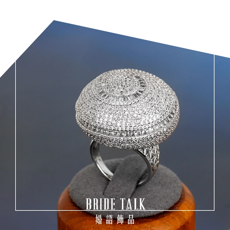 Bride Talk Full Micro Pave Ring Cubic Zircon Rattlesnake Tail Jewelry Three Tone Color Big Wedding Rings Finger Accessories 2021
Bride Talk Full Micro Pave Ring Cubic Zircon Rattlesnake Tail Jewelry Three Tone Color Big Wedding Rings Finger Accessories 2021