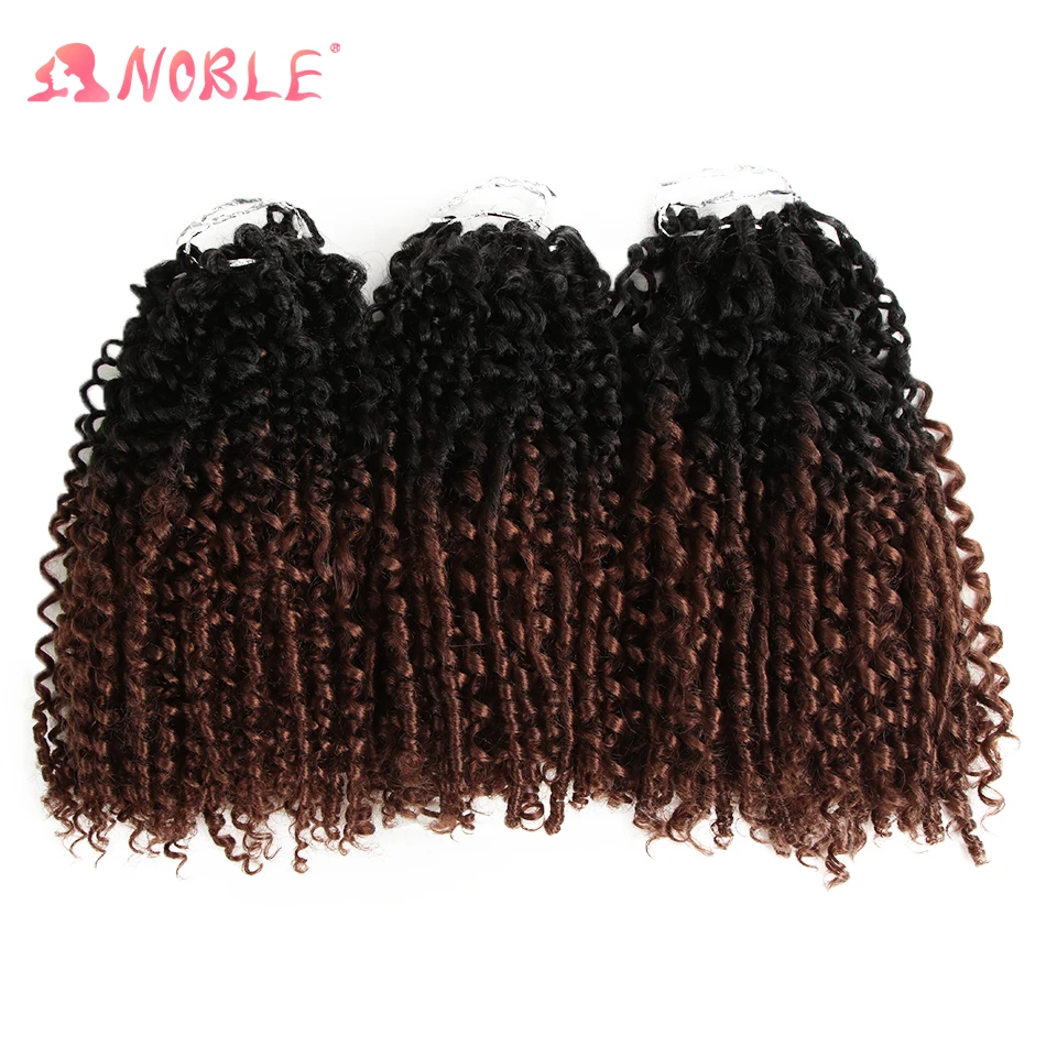 

Noble Star Crochet Hair Extensions 12 Inch Fluffy Spring Twist Crochet Braids Ombre Brown For Black Women