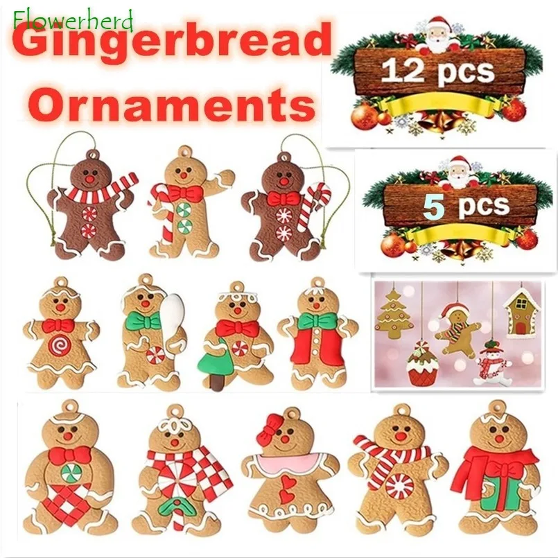 12/5 Pcs Gingerbread Man Ornaments for Christmas Tree Assorted Plastic Figurines for Christmas Tree Hanging Decoration
12/5 Pcs Gingerbread Man Ornaments for Christmas Tree Assorted Plastic Figurines for Christmas Tree Hanging Decoration