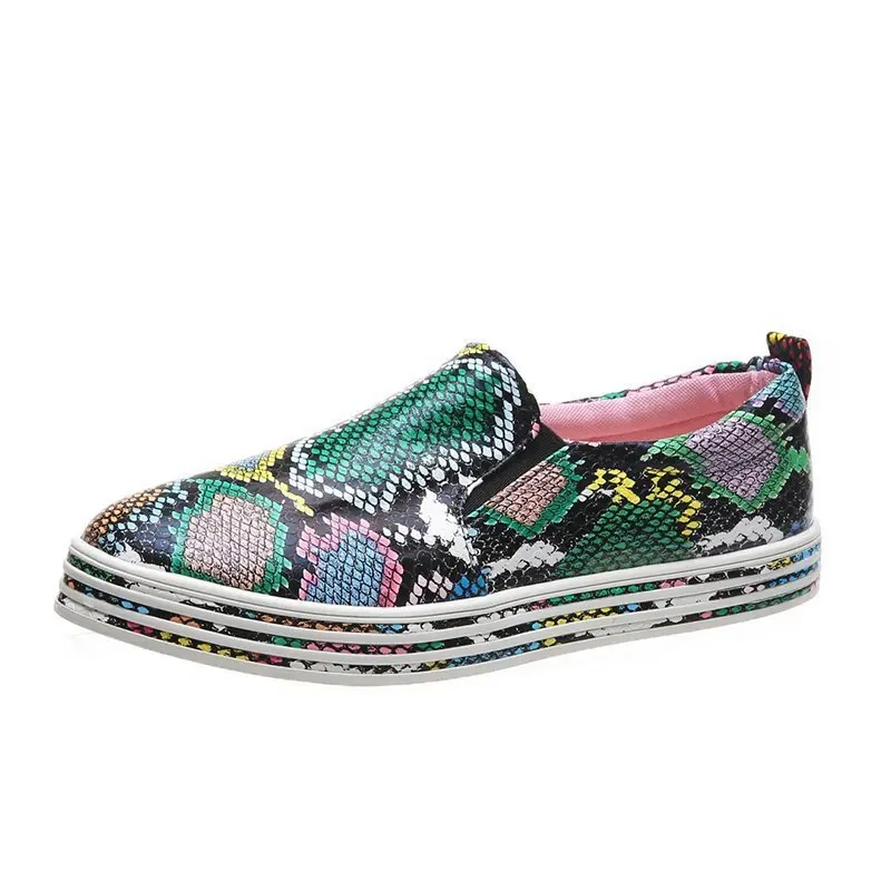 GQPJFI Serpentine PU Four Seasons Large Size Flat Shoes Round Head Comfortable Women's Shoes Loafers Fashion Summer Casual Shoes
GQPJFI Serpentine PU Four Seasons Large Size Flat Shoes Round Head Comfortable Women's Shoes Loafers Fashion Summer Casual Shoes
