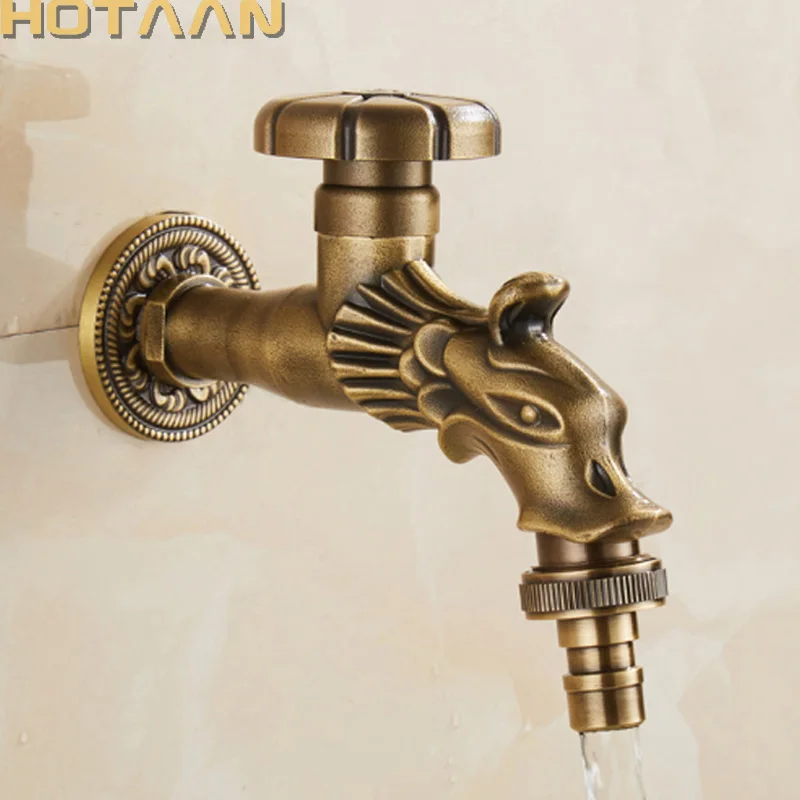 Antique Bronze Dragon Carved Tap Animal Shape Faucet Garden Bibcock Washing Machine Faucet Outdoor Faucet For Garden YT-51101
Antique Bronze Dragon Carved Tap Animal Shape Faucet Garden Bibcock Washing Machine Faucet Outdoor Faucet For Garden YT-51101
