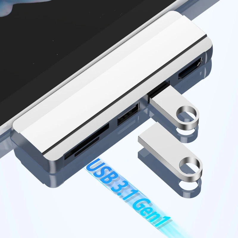 USB HUB 3.0 Docking Station for Microsoft Surface Pro 4/5/6 to USB3.0 Port HDMI-compatible SD/TF Reader Splitter Adapter
USB HUB 3.0 Docking Station for Microsoft Surface Pro 4/5/6 to USB3.0 Port HDMI-compatible SD/TF Reader Splitter Adapter