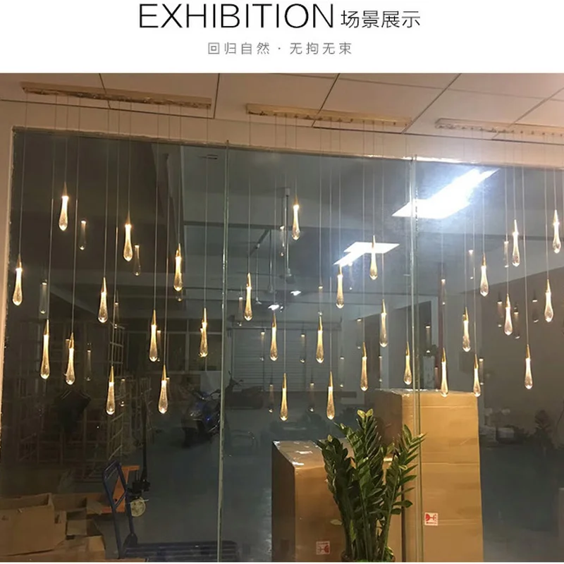 Gold Water drop Crystal Creative Pendant Light European-style Luxury LED Lamps Glass Indoor Lighting Restaurant 
Gold Water drop Crystal Creative Pendant Light European-style Luxury LED Lamps Glass Indoor Lighting Restaurant