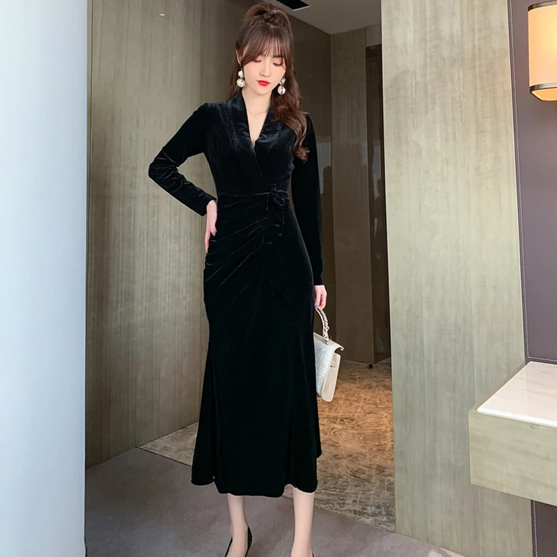 new arrival fashion women elegant office lady work style sweet high quality winter thick warm black long a-line dress
new arrival fashion women elegant office lady work style sweet high quality winter thick warm black long a-line dress