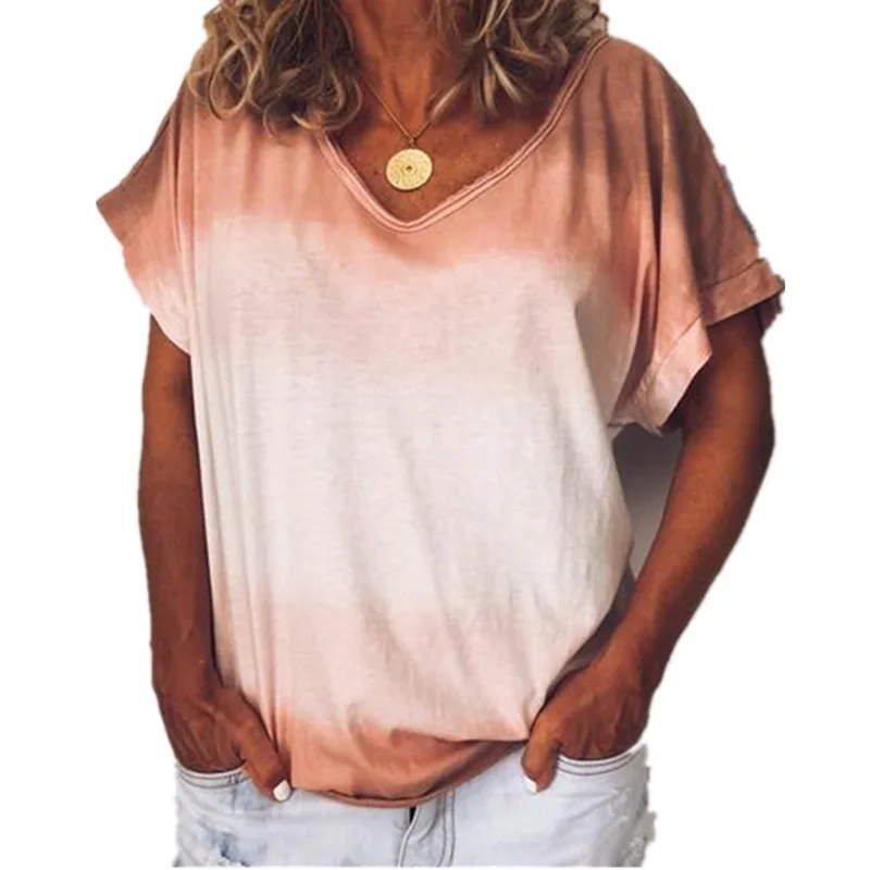 2020 European And American Cross-border Summer Hot Sale Rainbow Gradient Printed Short-sleeved Oversized T Shirt V-Neck
2020 European And American Cross-border Summer Hot Sale Rainbow Gradient Printed Short-sleeved Oversized T Shirt V-Neck