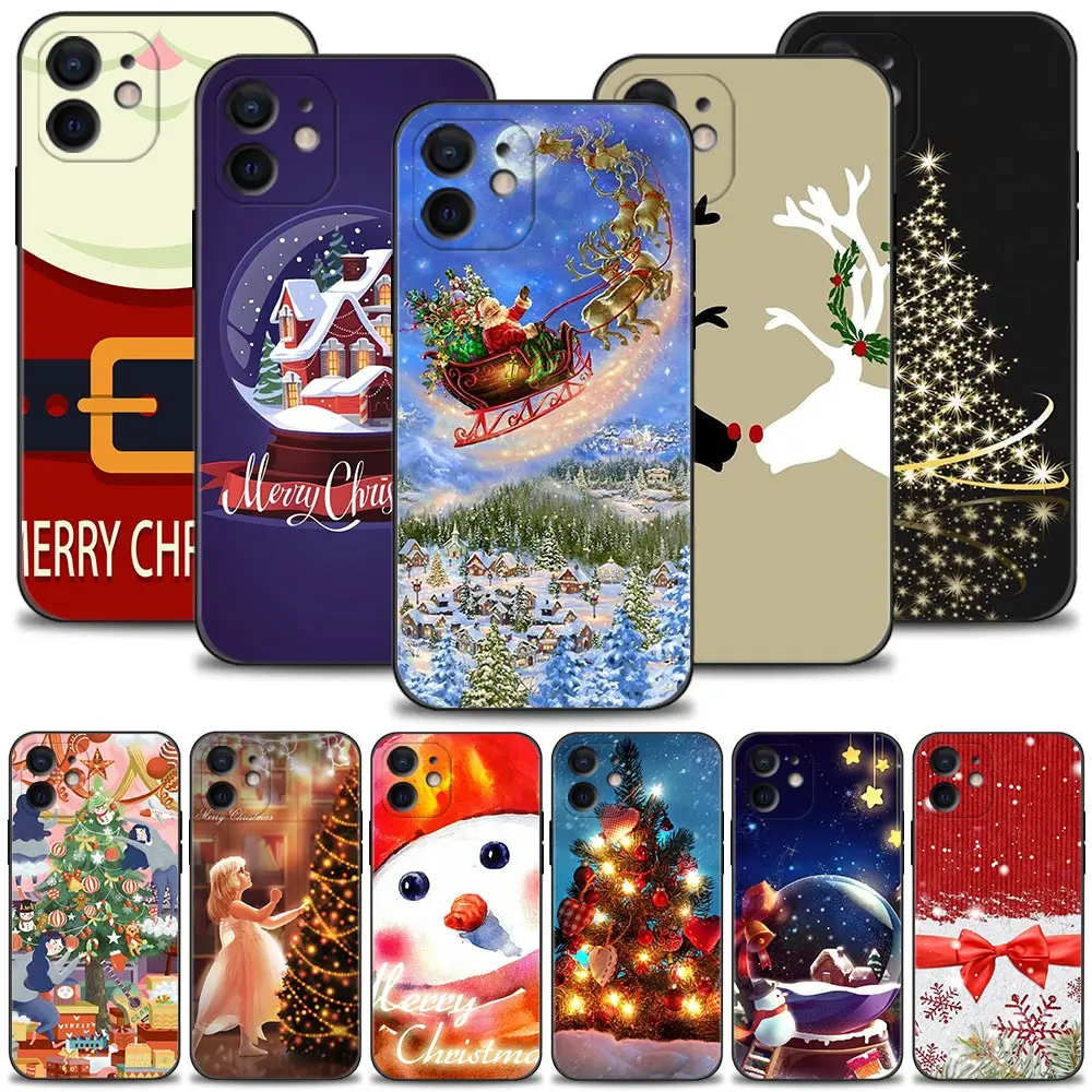 Merry Christmas Phone Case For iPhone 14 13 12 11 Pro Max 13 12 Mini XS XR X 8 7 6s 6 Plus Black Soft Cover Silicone Shell
Merry Christmas Phone Case For iPhone 14 13 12 11 Pro Max 13 12 Mini XS XR X 8 7 6s 6 Plus Black Soft Cover Silicone Shell