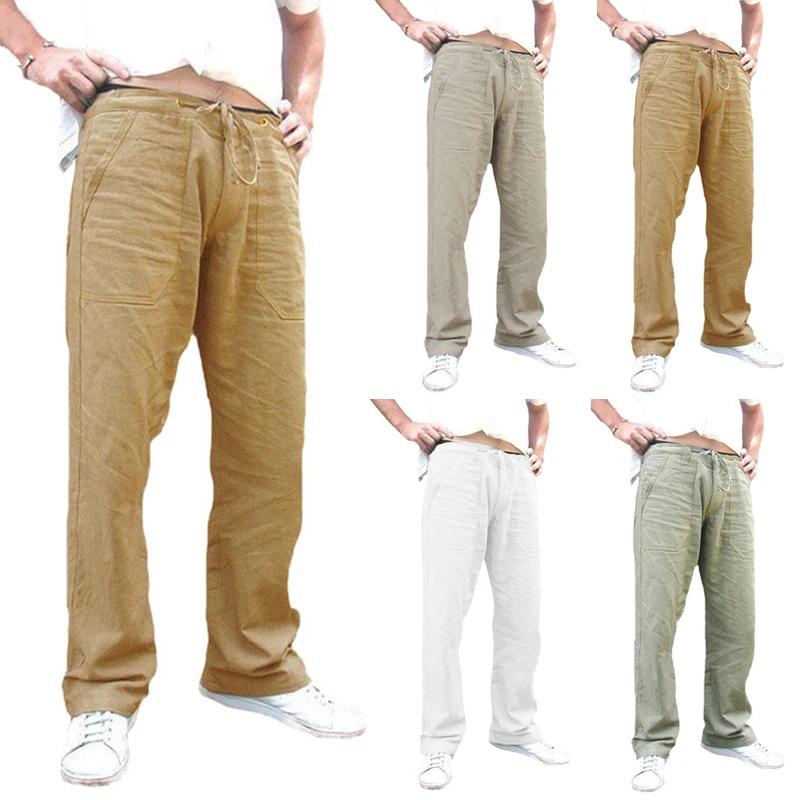 1Pc Summer Men's Pants quick-dry Breathable Solid Color Linen Trousers Casual Male Elastic Waist Straight Loose Pants Plus Size
1Pc Summer Men's Pants quick-dry Breathable Solid Color Linen Trousers Casual Male Elastic Waist Straight Loose Pants Plus Size