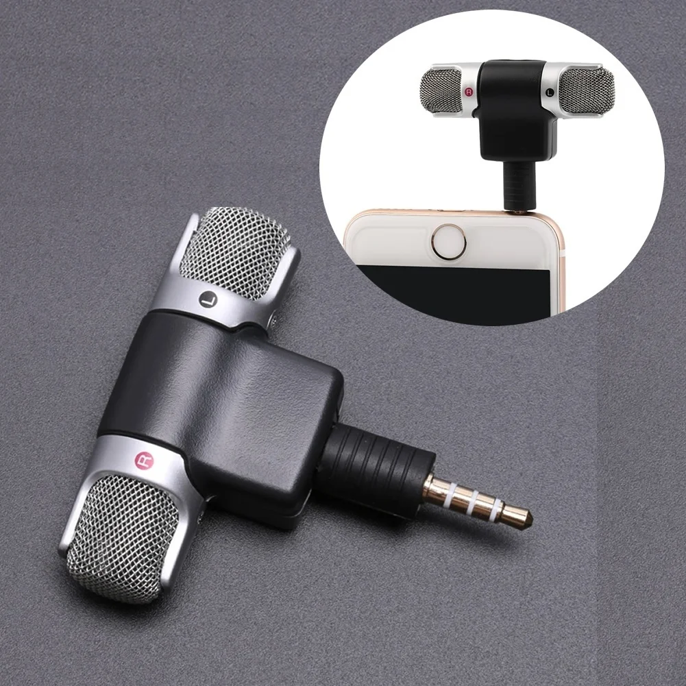 Mini stereo microphone with 3.5mm recording phone interface, studio interview microphone, Smartphone
Mini stereo microphone with 3.5mm recording phone interface, studio interview microphone, Smartphone