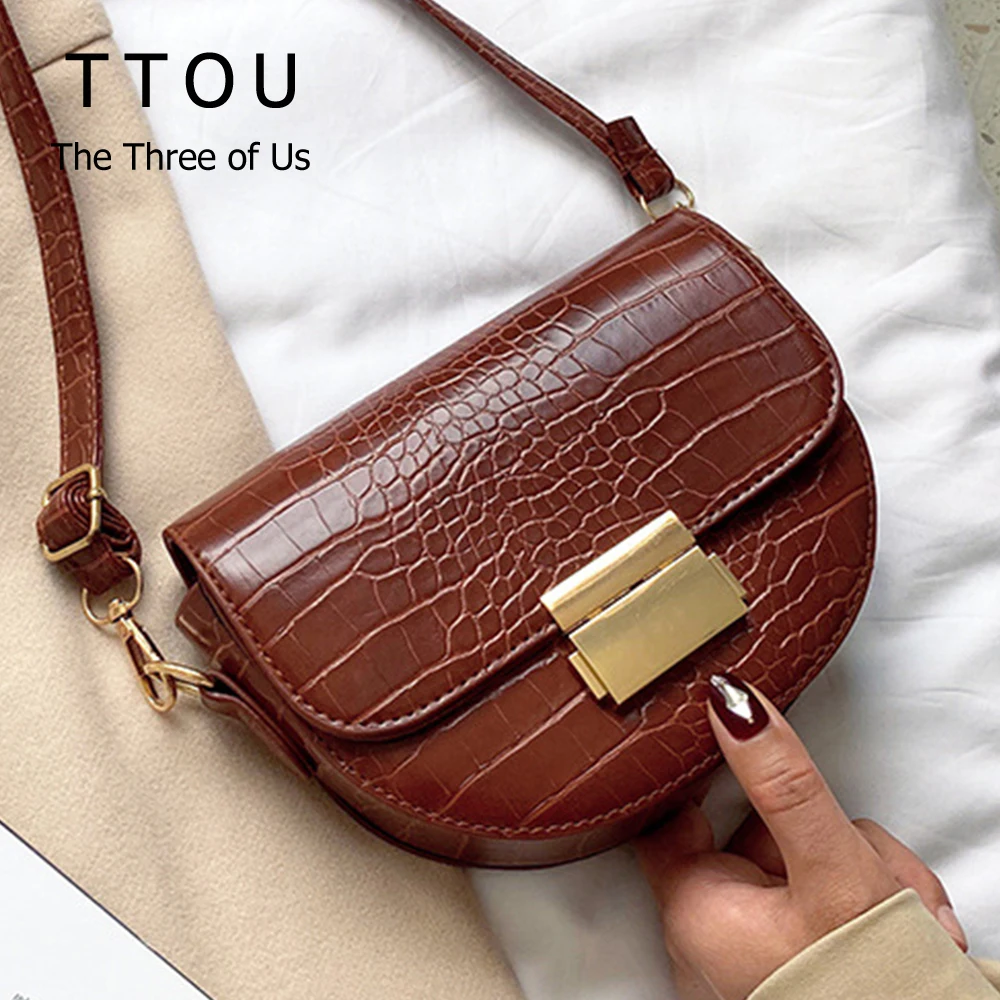 Vintage Pu Leather Crocodile Pattern Women Shoulder Bags Fashion Designer Small Saddle Crossbody Bag Ladies Office Messenger Bag
Vintage Pu Leather Crocodile Pattern Women Shoulder Bags Fashion Designer Small Saddle Crossbody Bag Ladies Office Messenger Bag