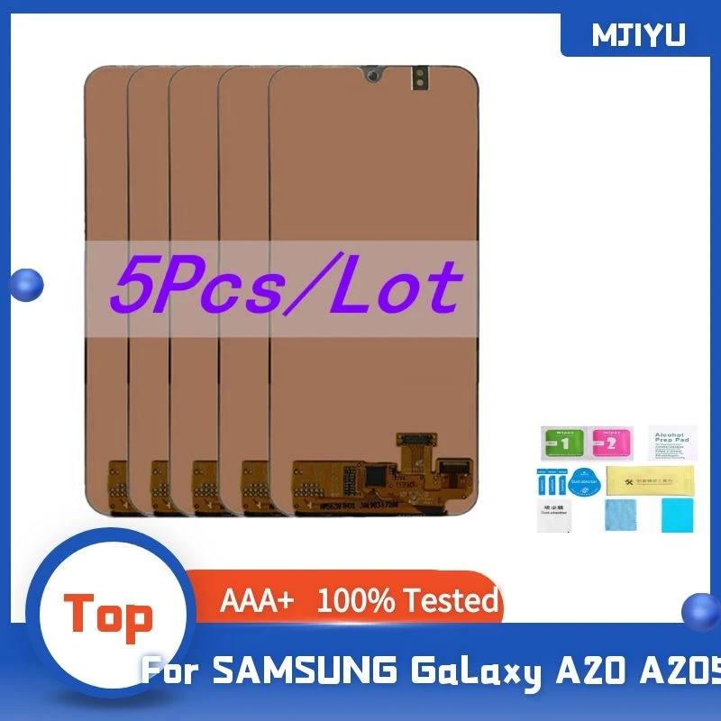 ЖК-дисплей 6,4 дюйма для Samsung Galaxy A20 A205/DS A205F A205FD A205A, ЖК-дисплей с сенсорным экраном и дигитайзером для Samsung A205 A20, 5 шт. 
ЖК-дисплей 6,4 дюйма для Samsung Galaxy A20 A205/DS A205F A205FD A205A, ЖК-дисплей с сенсорным экраном и дигитайзером для Samsung A205 A20, 5 шт.