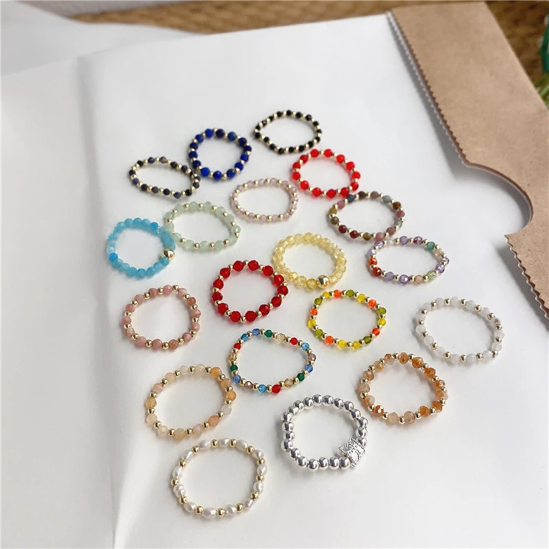 Bilandi Modern Jewelry Colorful Rings Hot Selling 2021 New Design Small Beads Single One Layer Stretch Ring For Women Gifts
Bilandi Modern Jewelry Colorful Rings Hot Selling 2021 New Design Small Beads Single One Layer Stretch Ring For Women Gifts