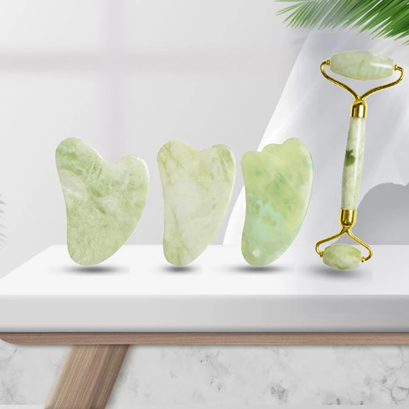 Facial Massager Roller Natural Jade Stone Guasha Board Scraper Set Face Lift Skin Relaxation Slimming Beauty Neck Thin Lift
Facial Massager Roller Natural Jade Stone Guasha Board Scraper Set Face Lift Skin Relaxation Slimming Beauty Neck Thin Lift