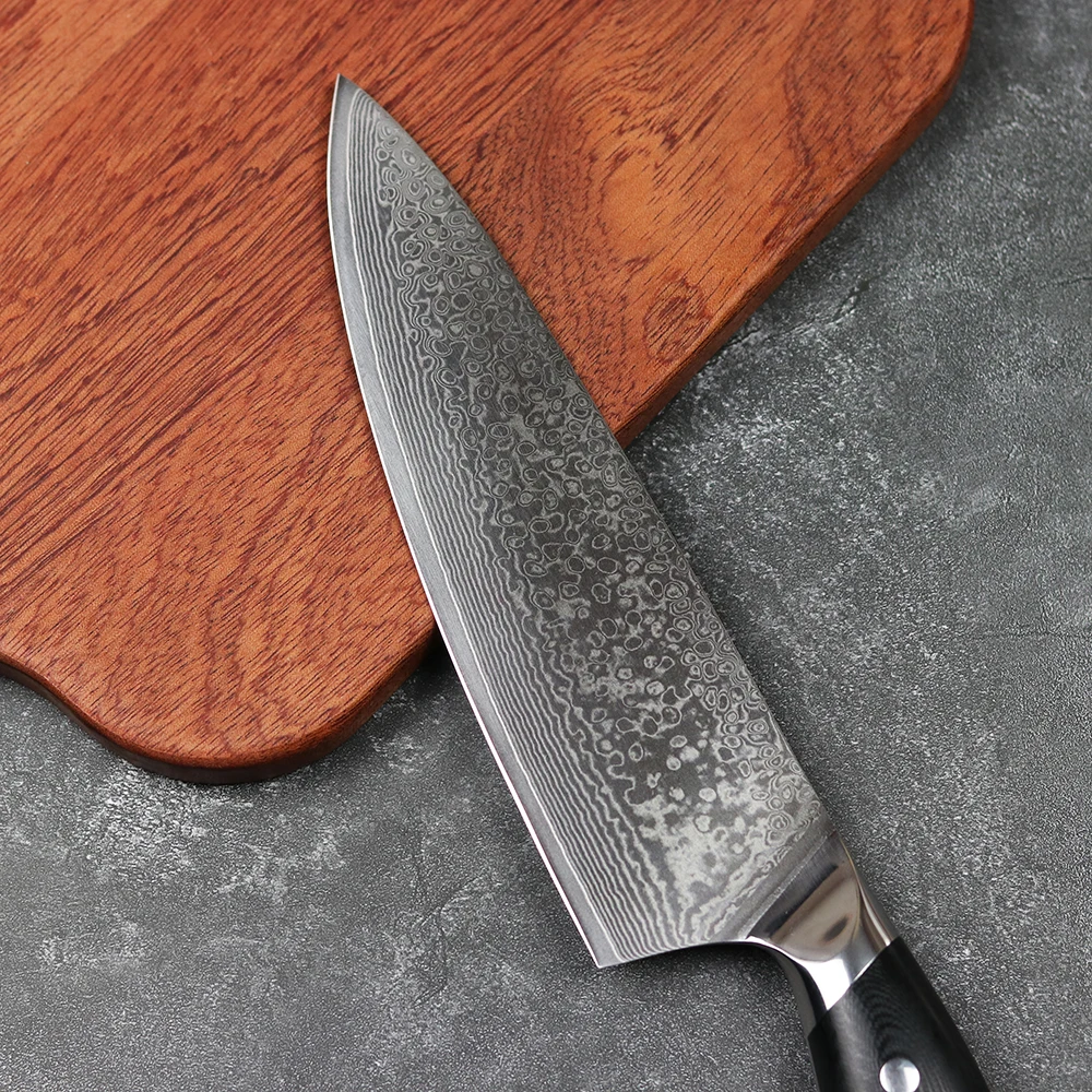 JUNSHENG 67 layer Damascus kitchen chef's knife 8 inch professional Japanese kitchen knife G10 handle slicing knife gift
JUNSHENG 67 layer Damascus kitchen chef's knife 8 inch professional Japanese kitchen knife G10 handle slicing knife gift