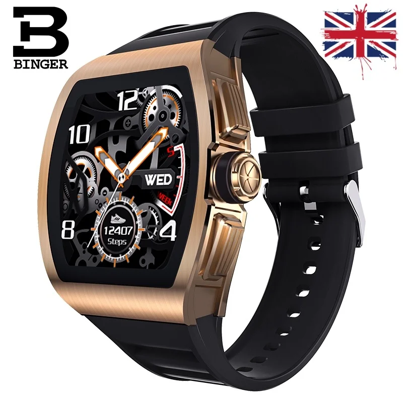 Switzerland BINGER M1 Smart Watches Men Heart Rate Monitor Sport Watch Gold 1.4 Inch IP68 Waterproof Smartwatch For Android IOS
Switzerland BINGER M1 Smart Watches Men Heart Rate Monitor Sport Watch Gold 1.4 Inch IP68 Waterproof Smartwatch For Android IOS