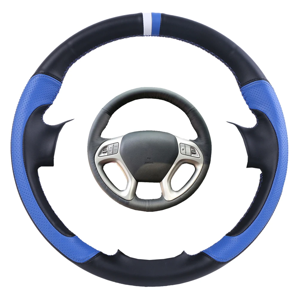 Чехол рулевого колеса автомобиля волоконная кожа для Hyundai ix35 Tucson 2 2011