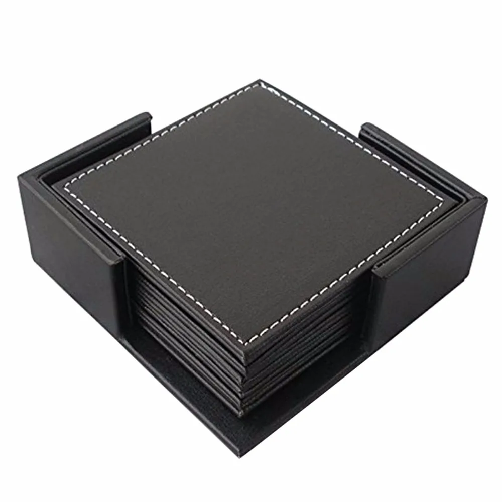 6pcs/set Double-deck square Leather Coasters Set Placemat of Cup with Coaster Holder Coffee Drink Placemat Simple Style Hot Sale
6pcs/set Double-deck square Leather Coasters Set Placemat of Cup with Coaster Holder Coffee Drink Placemat Simple Style Hot Sale