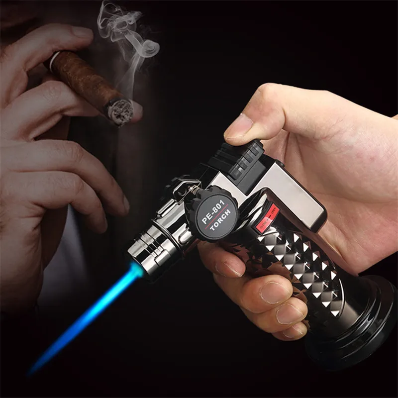 Torch Lighter Barbecue Kitchen Igniter Gas Cigar Cigarette Lighter Gadget Men's Double Torch Spray Gun butane lighter
Torch Lighter Barbecue Kitchen Igniter Gas Cigar Cigarette Lighter Gadget Men's Double Torch Spray Gun butane lighter