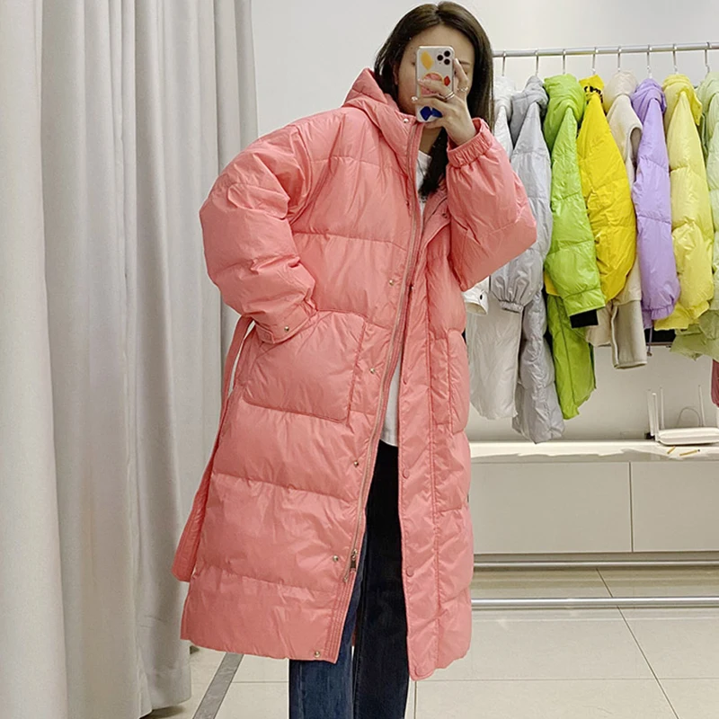 Winter High Waist Slim Puffer Parker Snow Fluffy Thick Outwear with Belt Women Long Jacket Hooded Warm Light Feather Coat
Winter High Waist Slim Puffer Parker Snow Fluffy Thick Outwear with Belt Women Long Jacket Hooded Warm Light Feather Coat