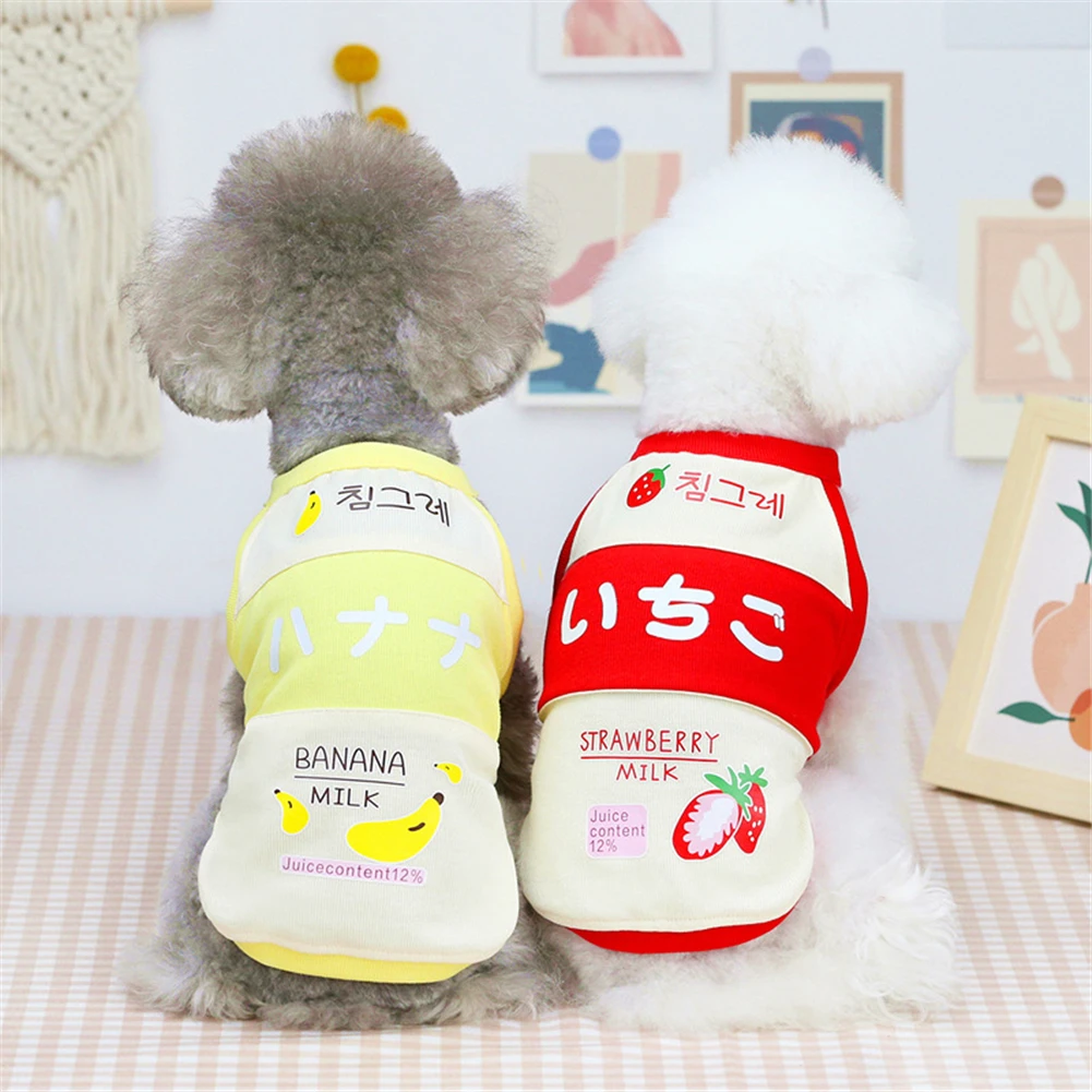 Cotton Pet Clothes Cute Fruit Pattern Spring Summer Puppy Vest T Shirt Apparel Small Medium Cat Dog Print Shirt Clothing
Cotton Pet Clothes Cute Fruit Pattern Spring Summer Puppy Vest T Shirt Apparel Small Medium Cat Dog Print Shirt Clothing