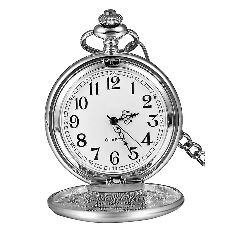 Classic Smooth Vintage Mens Pocket Watch Xmas Gift (Silver)
Classic Smooth Vintage Mens Pocket Watch Xmas Gift (Silver)