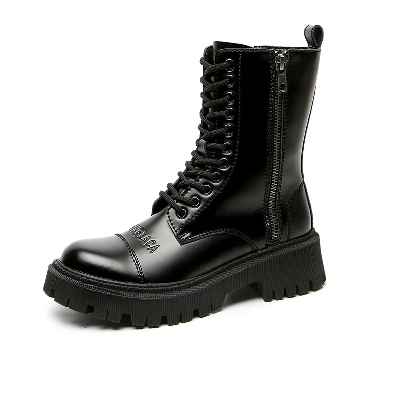 For Women 2021 Autumn Winter Fashion Show All-match Lace-up Side Zipper Cool Punk Martin Chelsea Boots Platform Casual Popular S
For Women 2021 Autumn Winter Fashion Show All-match Lace-up Side Zipper Cool Punk Martin Chelsea Boots Platform Casual Popular S