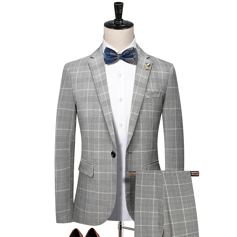 2021 High Quality Men New Fashion Business Casual Korean Suit 2-piece Jacket Pants Male Groom Wedding Dress Coat Blazers Pants
2021 High Quality Men New Fashion Business Casual Korean Suit 2-piece Jacket Pants Male Groom Wedding Dress Coat Blazers Pants