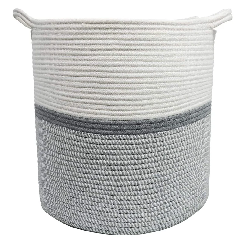 New Cotton Rope Woven Storage Basket Toy Clothes Sorting Storage Basket Dirty Clothes Basket Cotton Rope Basket
New Cotton Rope Woven Storage Basket Toy Clothes Sorting Storage Basket Dirty Clothes Basket Cotton Rope Basket