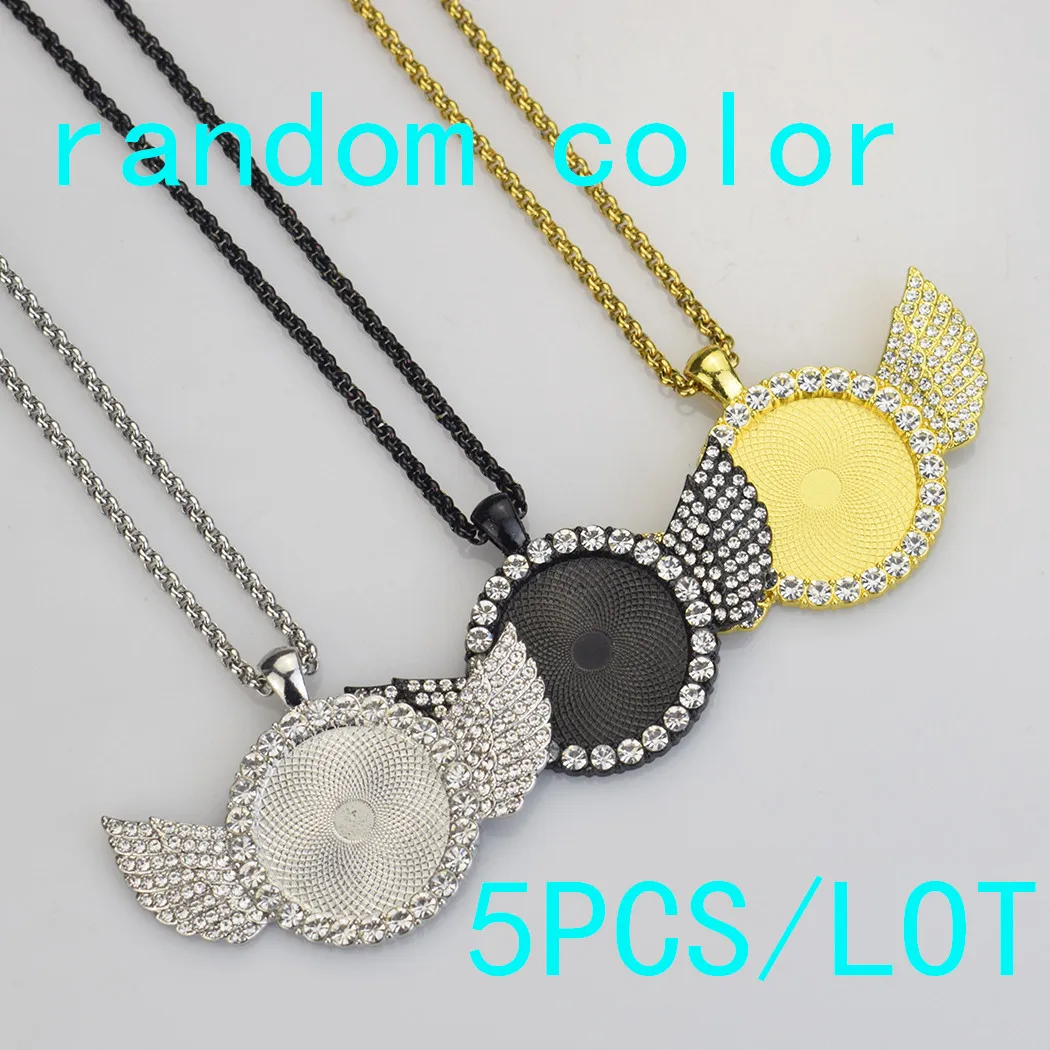 5Pcs/lot Blank Necklace Diy High Quality Blank Angel Wing Pendant Diy Necklace Base Jewelry Supplies for 25Mm Glass Cabochon
5Pcs/lot Blank Necklace Diy High Quality Blank Angel Wing Pendant Diy Necklace Base Jewelry Supplies for 25Mm Glass Cabochon