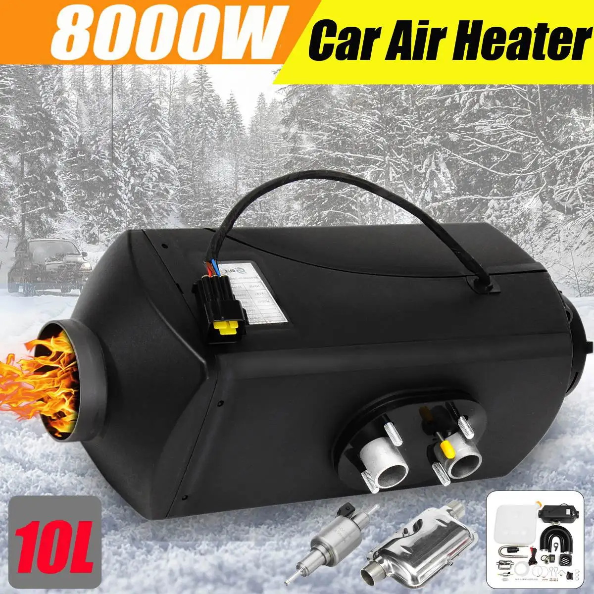 8KW 12V/24V Air Diesel Fuel Heater 8000W Car Heater With Silencer +Romote for RV Truck Motor Home Boat Bus Motorhome+10L Tank
8KW 12V/24V Air Diesel Fuel Heater 8000W Car Heater With Silencer +Romote for RV Truck Motor Home Boat Bus Motorhome+10L Tank