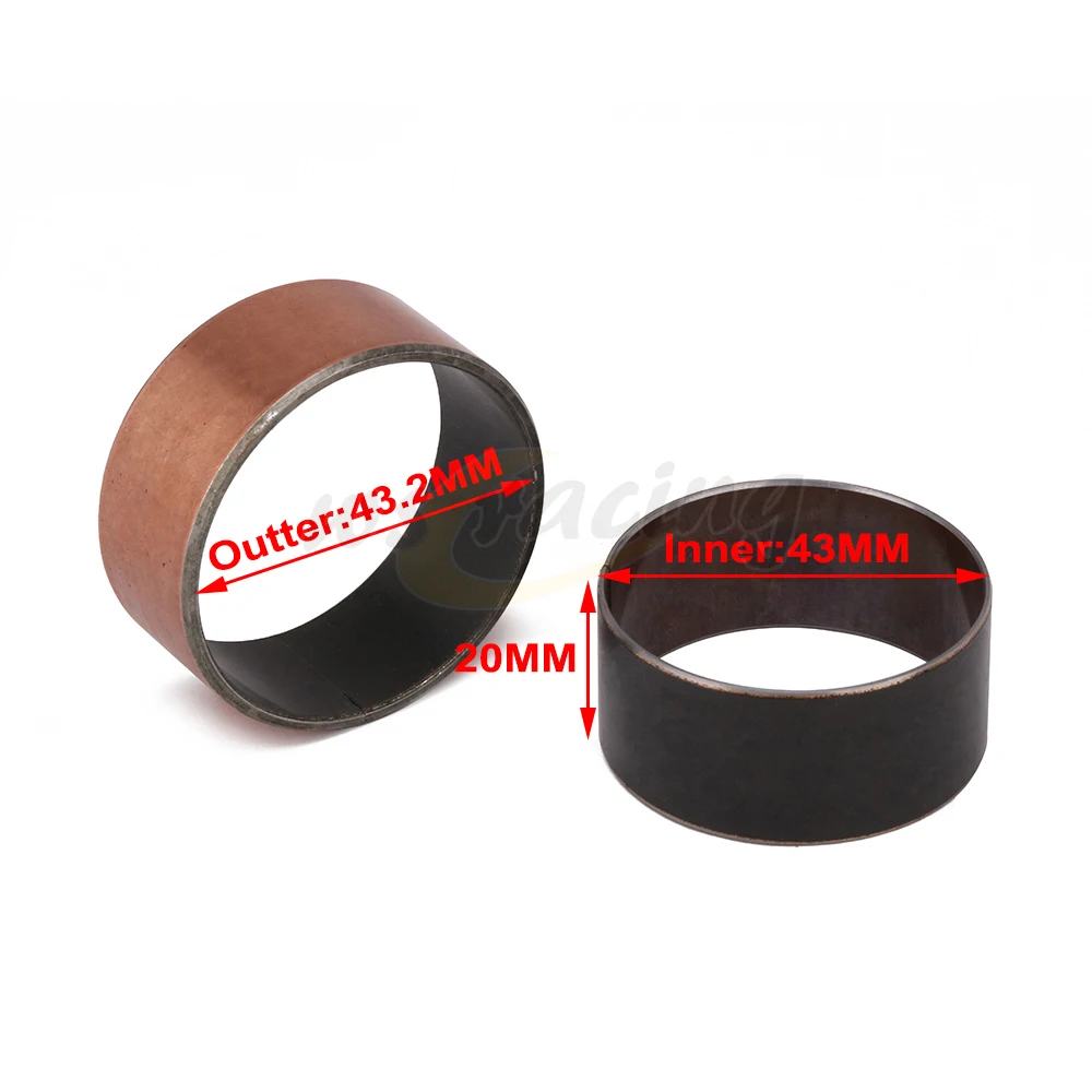 43MM Front Fork Bushing For CR125R XR400R ZR1100 ZX1000 GSX1300R RM250 TTR250 YZF R1 R6 EXC 125 200 250 300 400
43MM Front Fork Bushing For CR125R XR400R ZR1100 ZX1000 GSX1300R RM250 TTR250 YZF R1 R6 EXC 125 200 250 300 400
