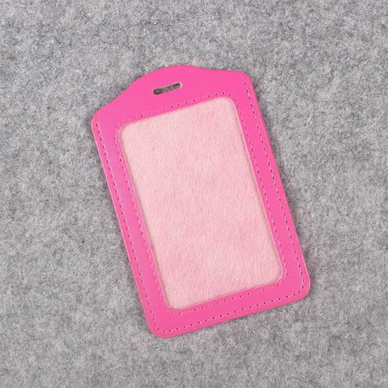 Pink Vertical Pu Leather ID Card Badges Holder for Business Employees Bank Credit Pass Name Credentials Clear Badg Card Sleeve
Pink Vertical Pu Leather ID Card Badges Holder for Business Employees Bank Credit Pass Name Credentials Clear Badg Card Sleeve