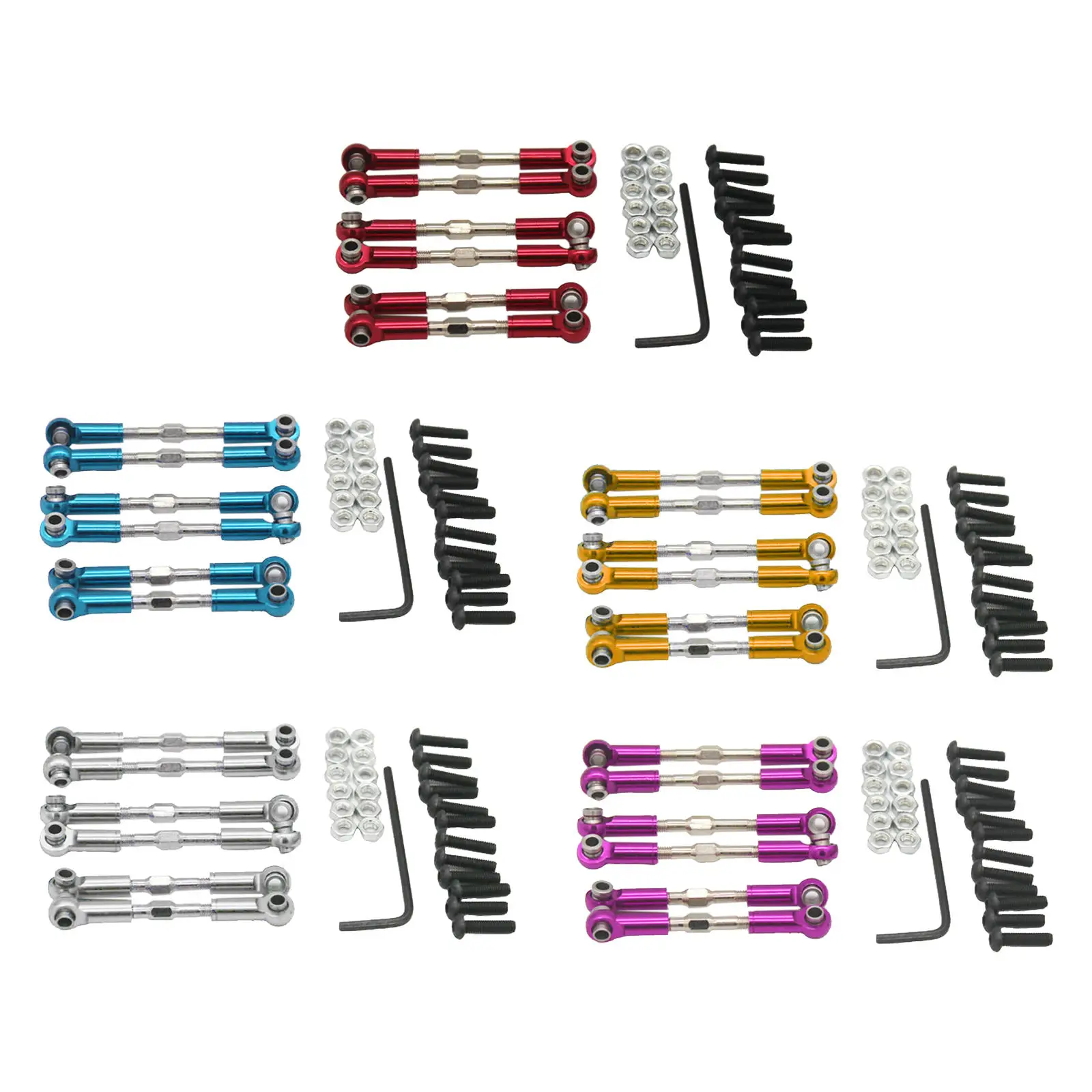 6x 1/12 Metal Link Set Replacements for Wltoys 124016 124017 124018 124019 Model Buggy Crawler DIY Modified
6x 1/12 Metal Link Set Replacements for Wltoys 124016 124017 124018 124019 Model Buggy Crawler DIY Modified