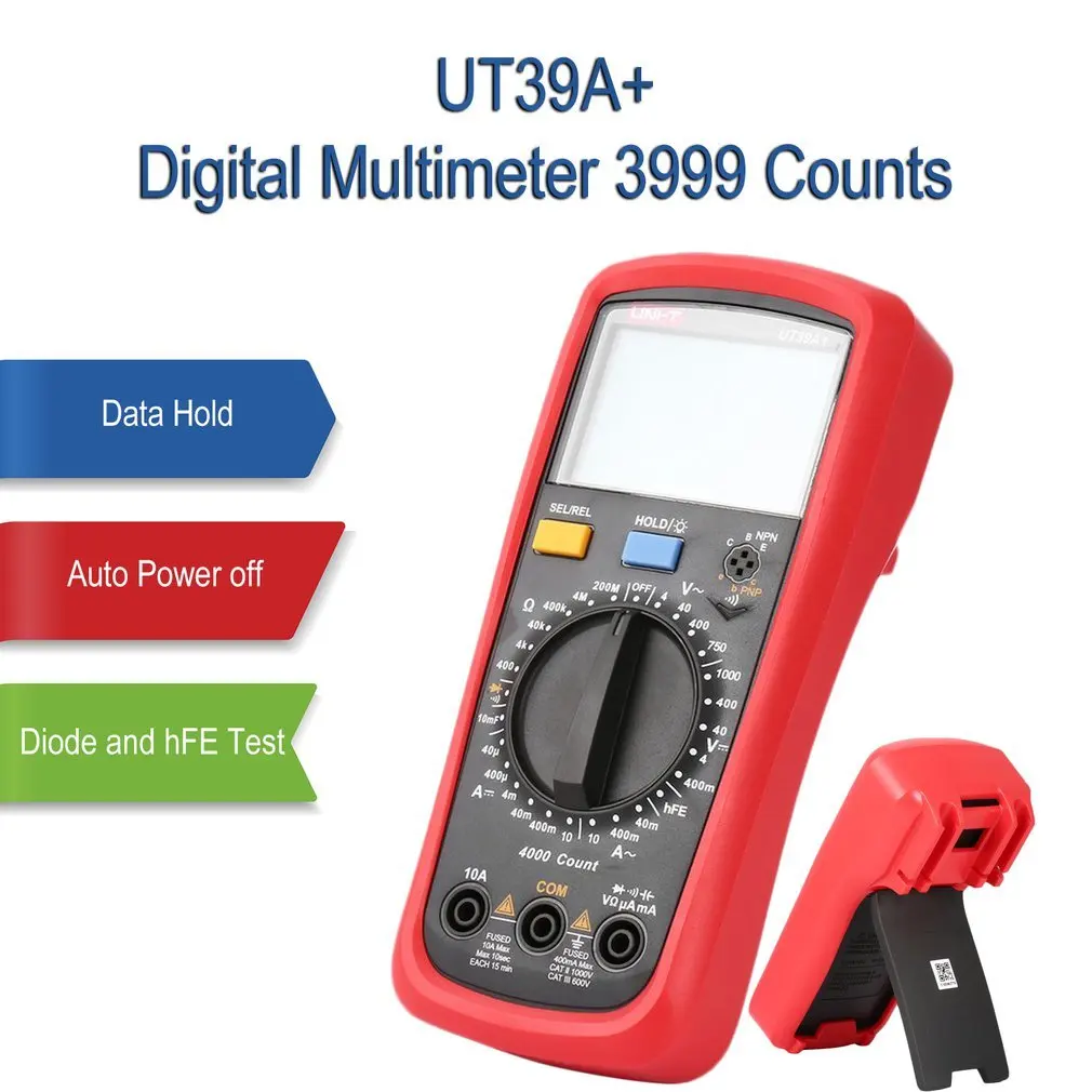 Цифровой мультиметр UT39A + / UT39C +, вольт переменного/постоянного тока, Ом, диодный амперметр
Цифровой мультиметр UT39A + / UT39C +, вольт переменного/постоянного тока, Ом, диодный амперметр