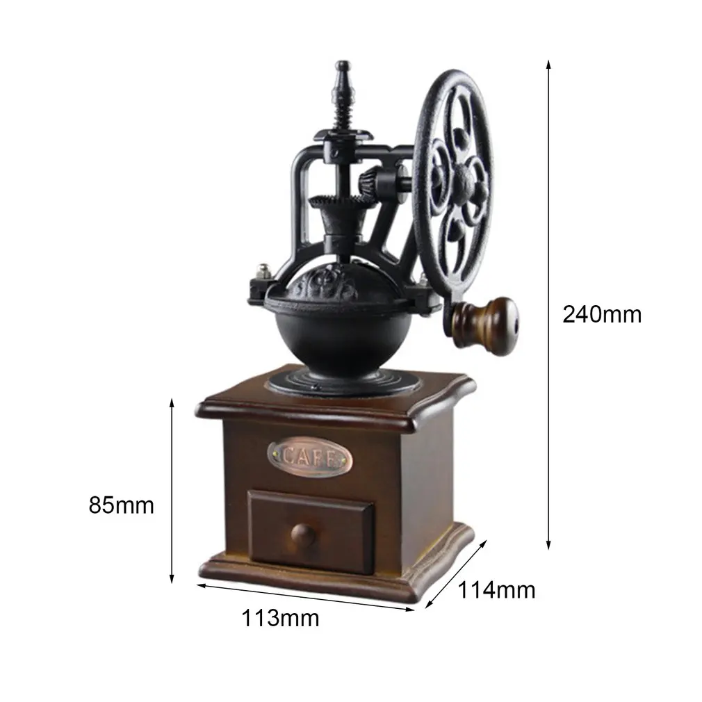 Manual Coffee Grinder Vintage Style Wooden Coffee Bean Mill Grinding Ferris Wheel Design Hand Coffee Maker Machine
Manual Coffee Grinder Vintage Style Wooden Coffee Bean Mill Grinding Ferris Wheel Design Hand Coffee Maker Machine
